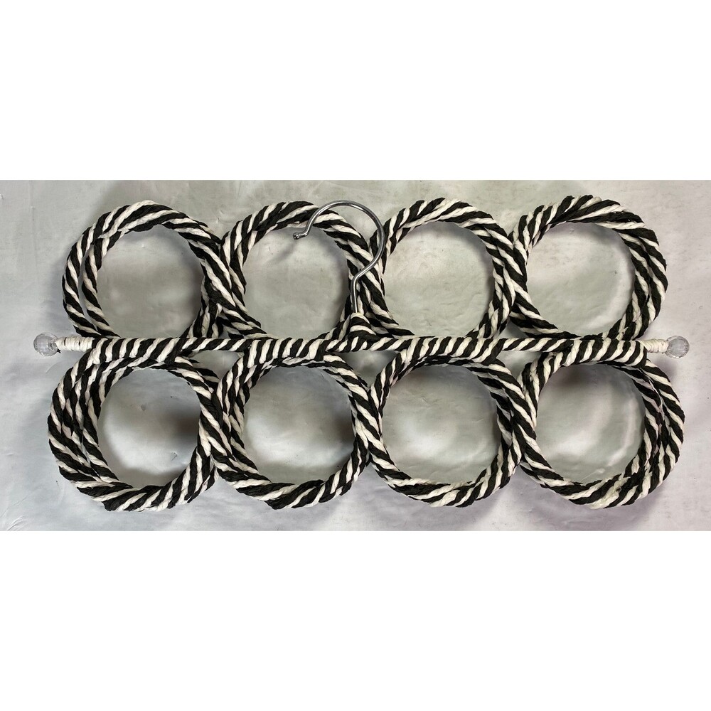 Scarf Hanger, black and white foldable hanger, holds 28 scarves 25.5 x 14.5